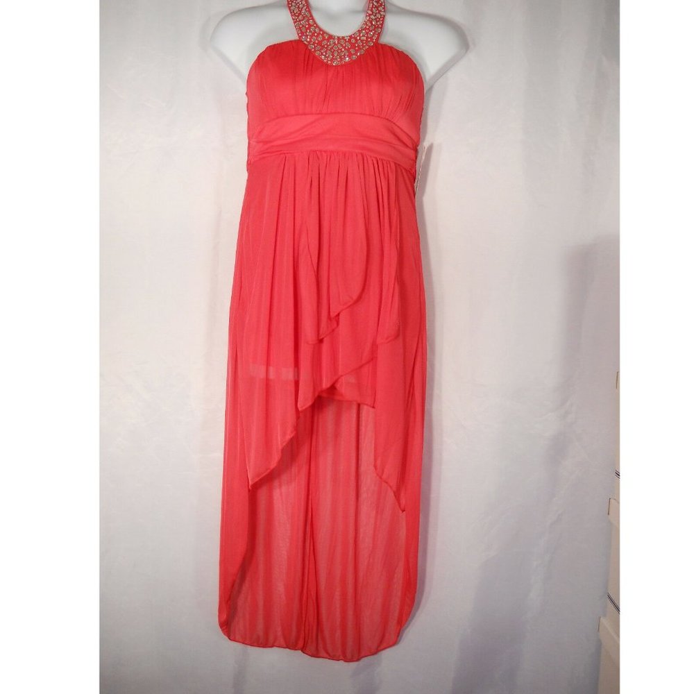 Pompous Girly Ladies Formal Prom Dress Coral Pink XL NWT